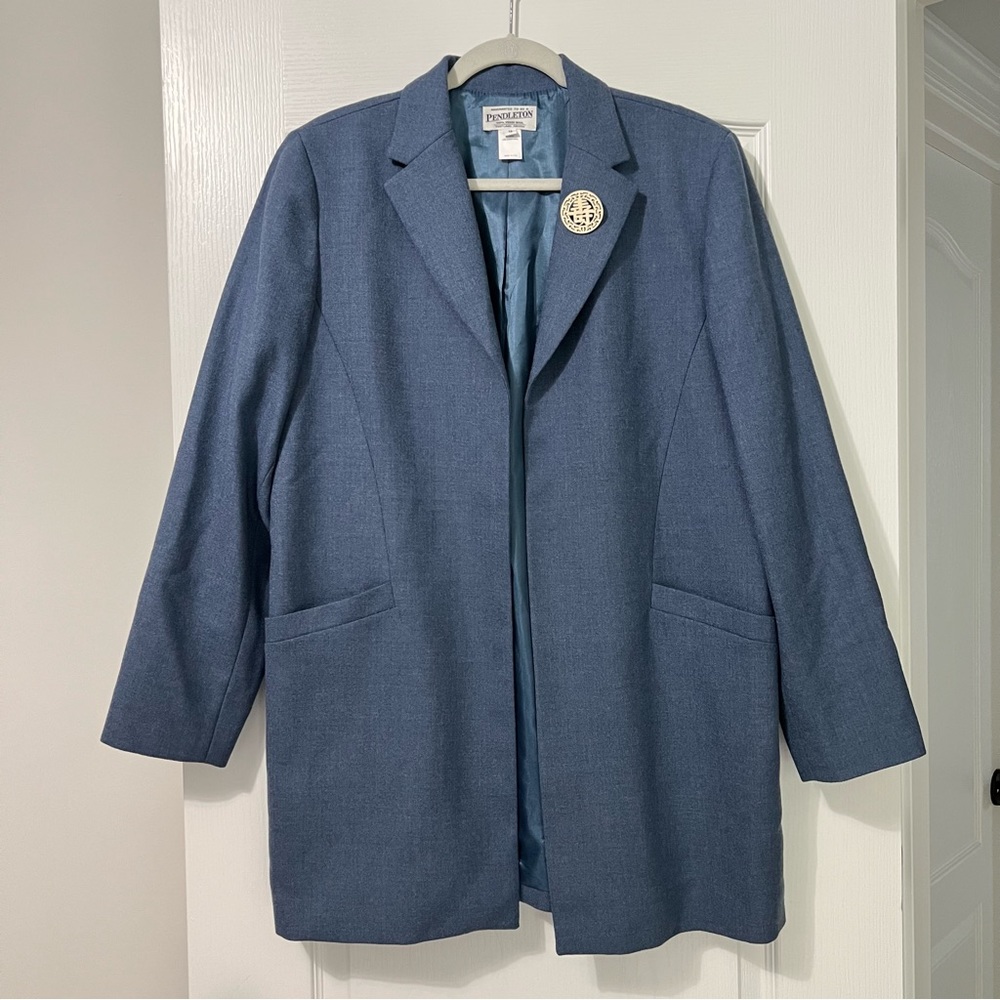 VINTAGE Pendleton Blue Wool Coat